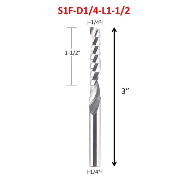 CarbideTool S1F-D1/4L1-1/2